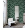 Grandeco|Papier peint minimaliste grandes feuilles vert|Minimaliste