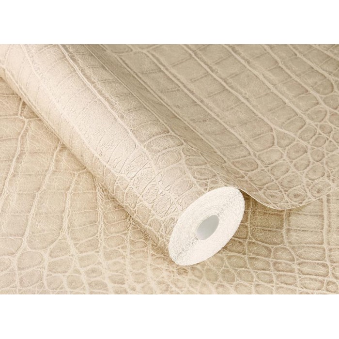 Rasch|Tapete Krokodillederoptik beige|Lederimitat