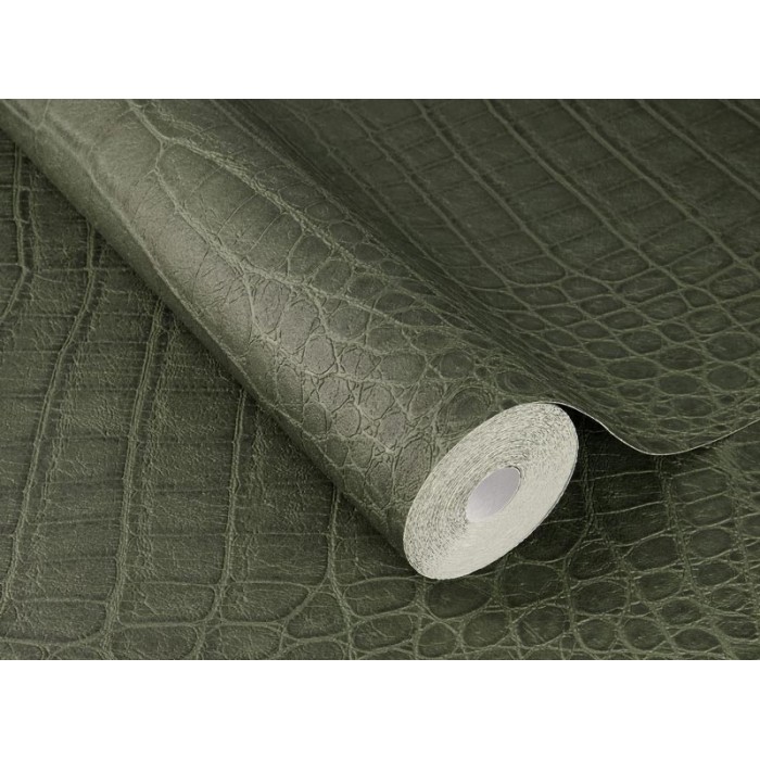 Rasch|Wallpaper crocodile skin green|Skin Imitation