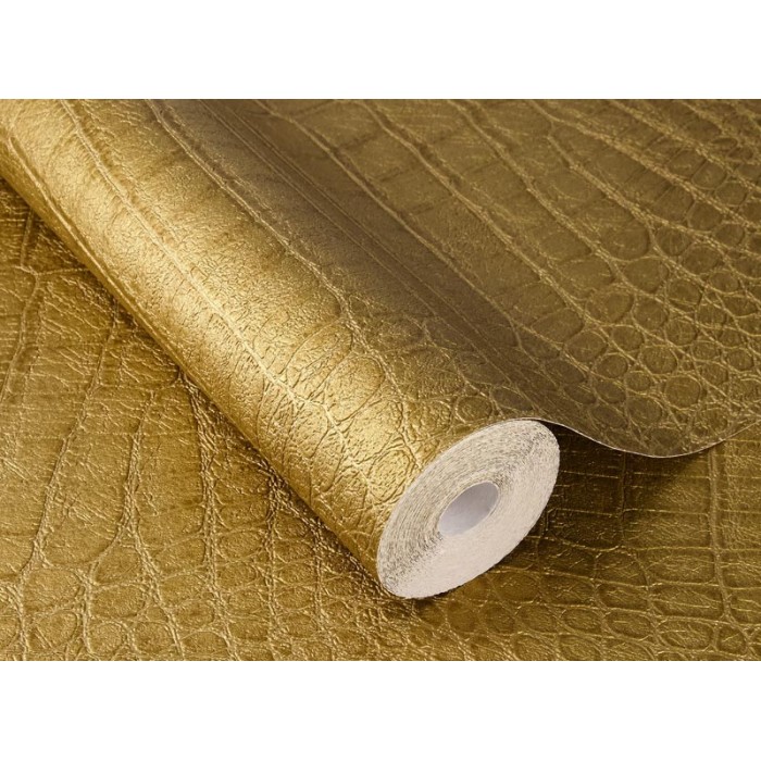 Rasch|Wallpaper crocodile skin golden|Skin Imitation