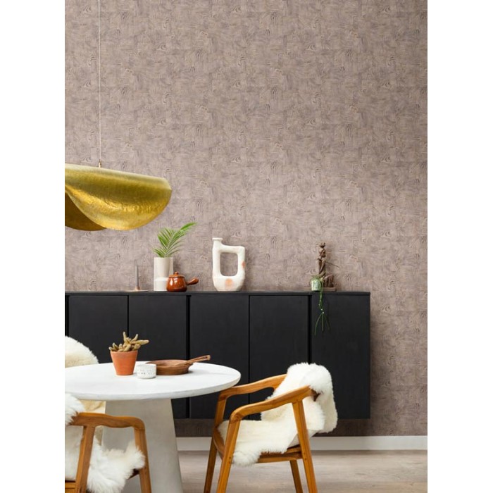 Papel pintado imitación madera marrón-claro - Rasch African Queen III 751635