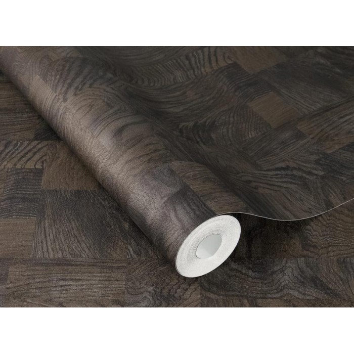 Rasch|Tapete Imitat Holz dunkelbraun|Holzimitat