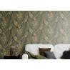 Rasch|Wallpaper ethnic style large green gold leaves|Wallpaper