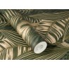 Rasch|Papier peint style ethnique grandes feuilles vert doré|Papier Peint