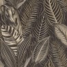 Rasch|Papier peint style ethnique grandes feuilles noir et blanc|Papier Peint