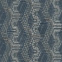 Rasch|Papier peint style ethnique effet textile bleu|Ethnique