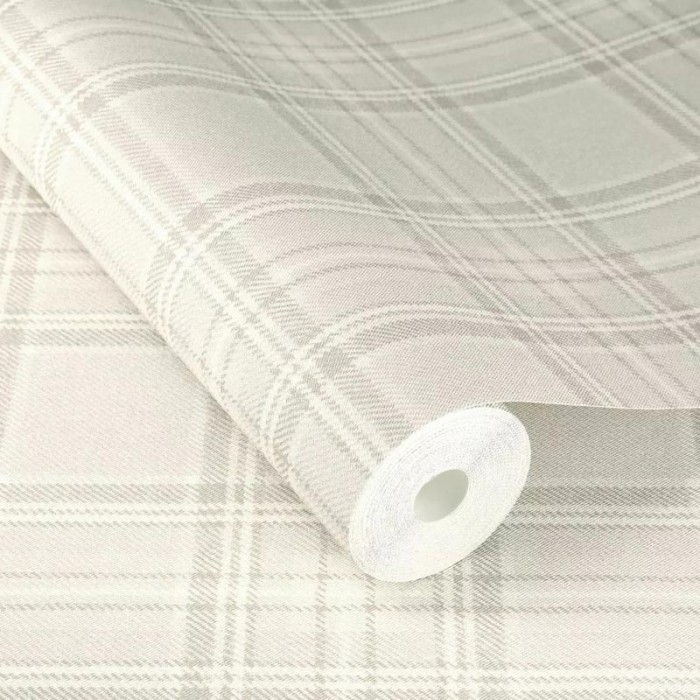 Papel Pintado cuadros escoceses tartán beige - Rasch Curiosity 537444