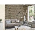 Rasch|Wallpaper begonia gray ochre flowers|Wallpaper