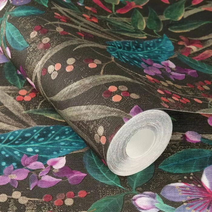 Rasch|Papel Pintado floral, flores de begonia|Papel Pintado