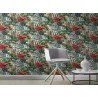 Rasch|Papier peint paysage tropical bungalows multicolores|Tropical