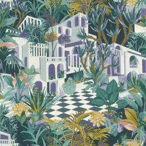 Caselio|Papier peint grandes feuilles de bananier noires|Tropical