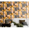 Rasch|Wallpaper retro yellow vintage style|Retro