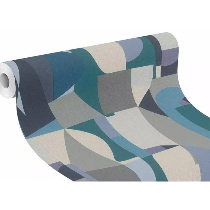 Rasch|Tapete retro blau grün modern|Retro