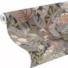 Rasch|Wallpaper tropical exotic leaves grey tones|Wallpaper