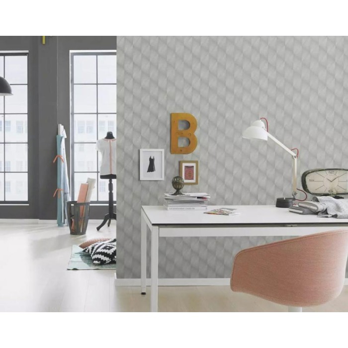 Rasch|Wallpaper 3D bamboo fibre grey natural texture|Wallpaper