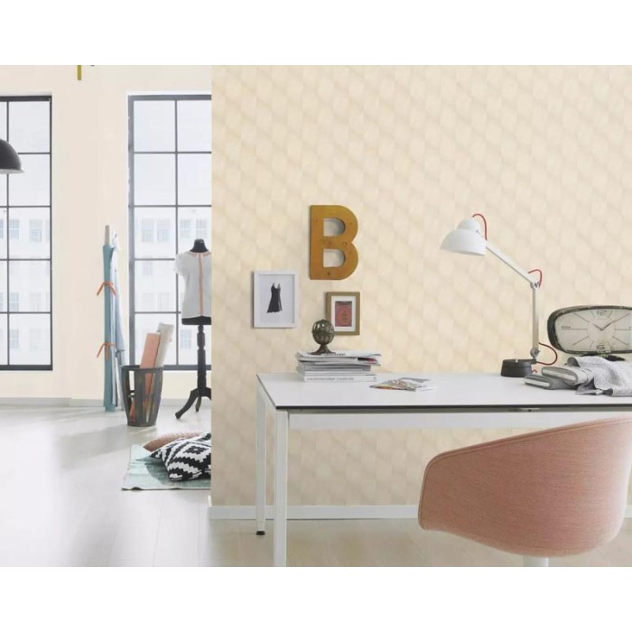Rasch|Tapete 3D Bambusfaser beige dekorativer Effekt|Tapeten