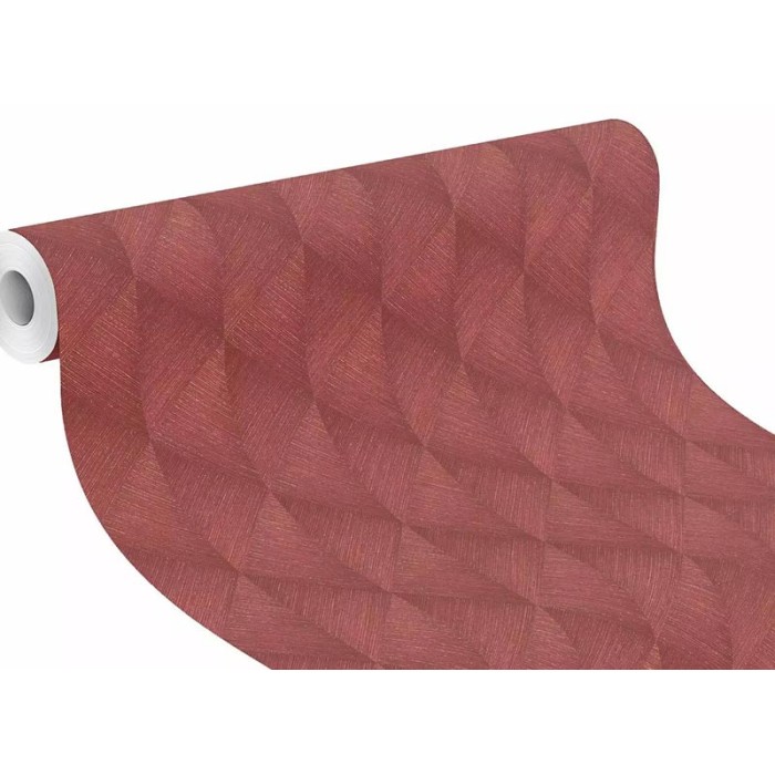 Rasch|Papier peint fibre bambou 3D rouge décoratif intense|Papier Peint
