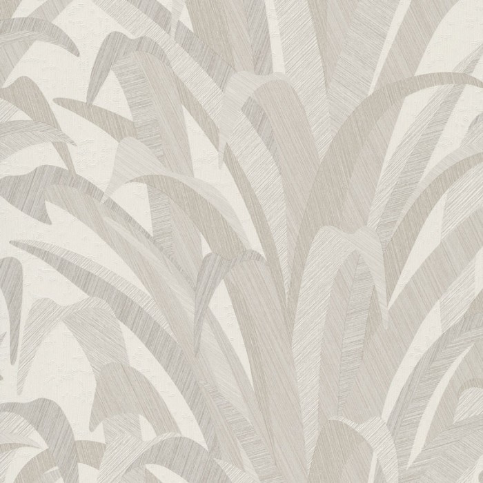 Grandeco|Papel pintado floral hojas cumarugris|Papel Pintado
