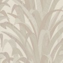 Grandeco|Florale Cumarublätter beige-braun Tapete|Tapeten