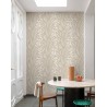 Grandeco|Papier peint floral feuilles de cumaru beige marron|Papier Peint
