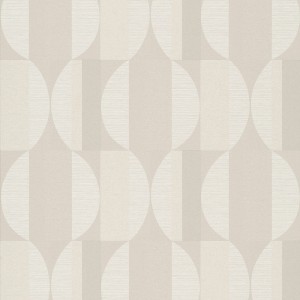 Grandeco|Papier peint géométrique effet bois beige turquoise|Rétro
