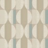Grandeco|Papier peint géométrique effet bois beige turquoise|Rétro