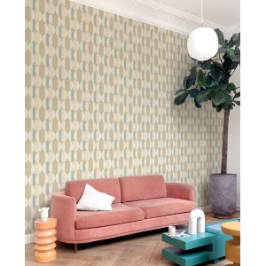Eijffinger|Papel pintado patrón textil años morado lila retro chic|Retro 2