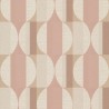 Grandeco|Wooden-effect geometric pink wallpaper|Retro