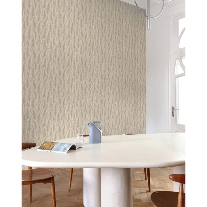 Grandeco|Tropische Cumarublätter grün Tapete|Tapeten