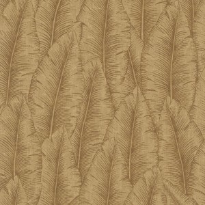 Grandeco|Papel pintado hojas tropicales cumarú verde|Moderno