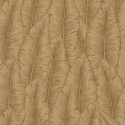 Grandeco|Tropical cumaru leaves mustard yellow wallpaper|Modern