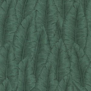 Caselio|Papel pintado efecto yute verde|Papel Pintado