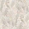 Grandeco|Papel pintado floral plantas exóticas tonos beige|Tropical