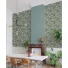 Grandeco|Papier peint floral plantes exotiques bleu turquoise|Tropical