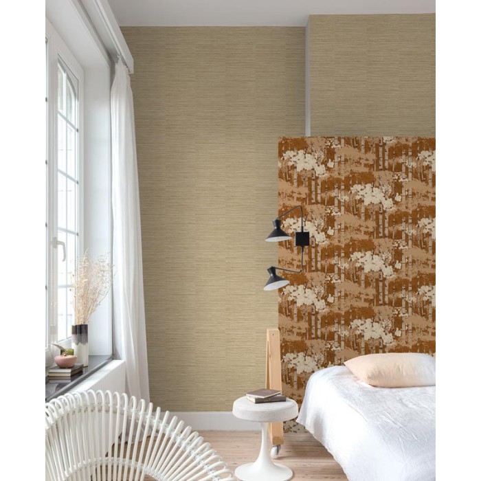 Grandeco|Papier peint paysage forêt terre cuite|Scandinave