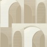 Grandeco|Bauhaus figurative style beige wallpaper|Figurative
