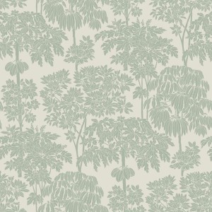 Grandeco|Papier peint feuilles de palmier couleur turquoise tropical|Tropical