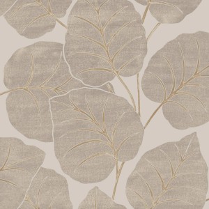 Rasch|Papel pintado flores pequeñas gris, efecto lino|Floral