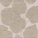 Grandeco|Tropical plants large leaves beige wallpaper|Wallpaper