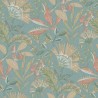 Grandeco|Japanese ginkgo flowers turquoise wallpaper|Oriental