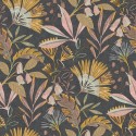 Grandeco|Japanese ginkgo flowers black yellow wallpaper|Oriental