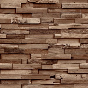 Casamance|Wallpaper banana leaves wood effect jungle green|Wood Imitation