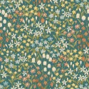 Grandeco|Wild bellflower floral green wallpaper|Wallpaper