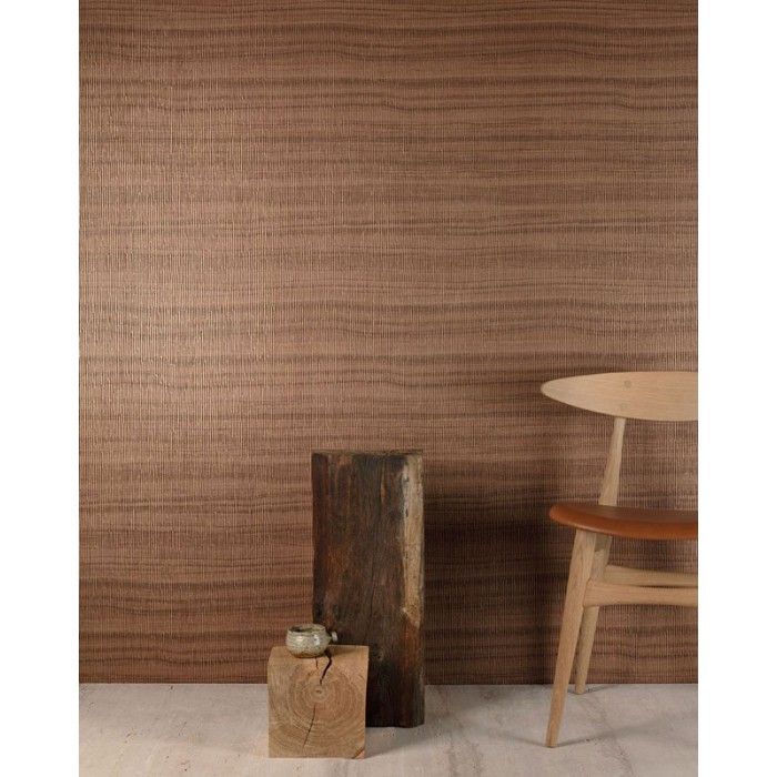 Grandeco|Papel pintado fibra natural rafia gris|Imitacion Rafia