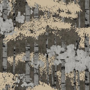 Casadeco|Elegant floral wallpaper enhanced with shiny blue and green touch|Modern