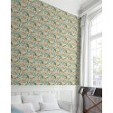 Grandeco|Japanese ginkgo flowers black yellow wallpaper|Oriental