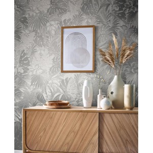 Marburg|Papier Peint tropical doré, feuilles de monstera|Tropical 2
