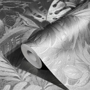 Marburg|Papier Peint tropical doré, feuilles de monstera|Tropical