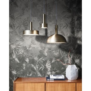 Papeldecor|Wallpaper flowers and circles with gray and black metallic elements|Wallpaper 2
