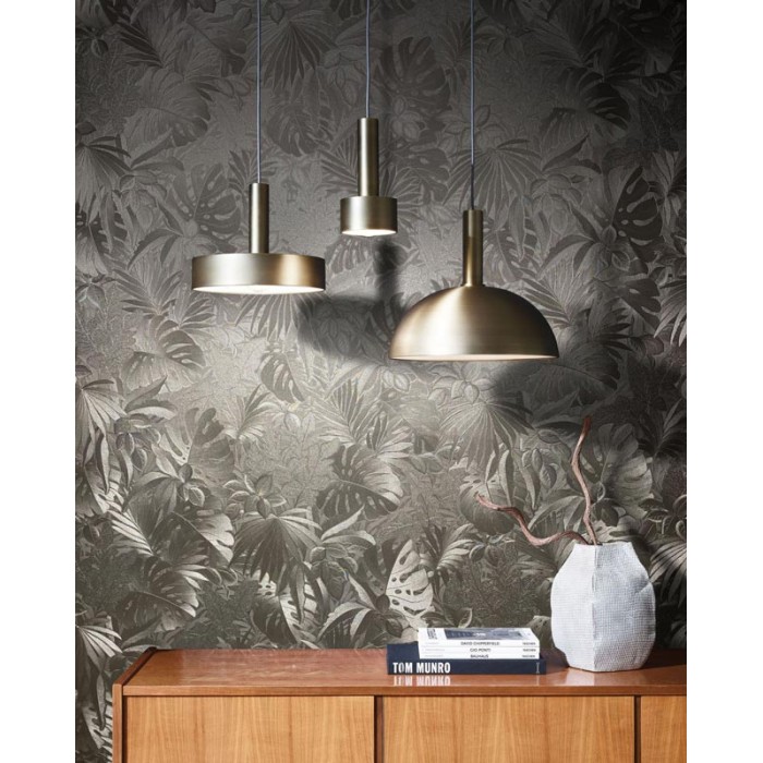 Marburg|Papel pintado tropical dorado, hojas de monstera|Tropical